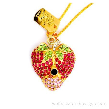 Crystal Strawberry USB Flash Memory